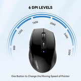 TECKNET Bluetooth Wireless Mouse 6 Levels DPI