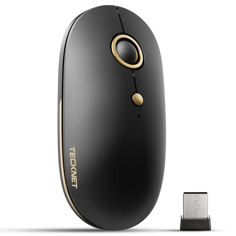 TECKNET Bluetooth Silent mouse, Wireless Mouse 3-mode (Bluetooth 5.0/3