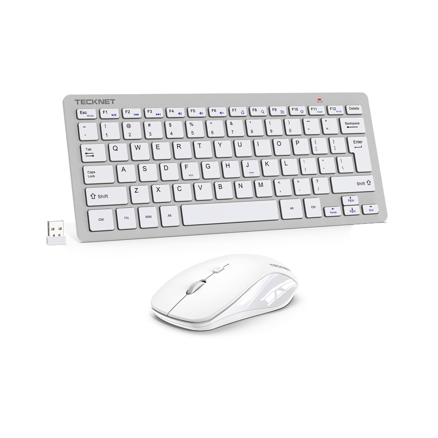 TECKNET Mini Wireless Keyboard and Mouse Combo 2.4GHz