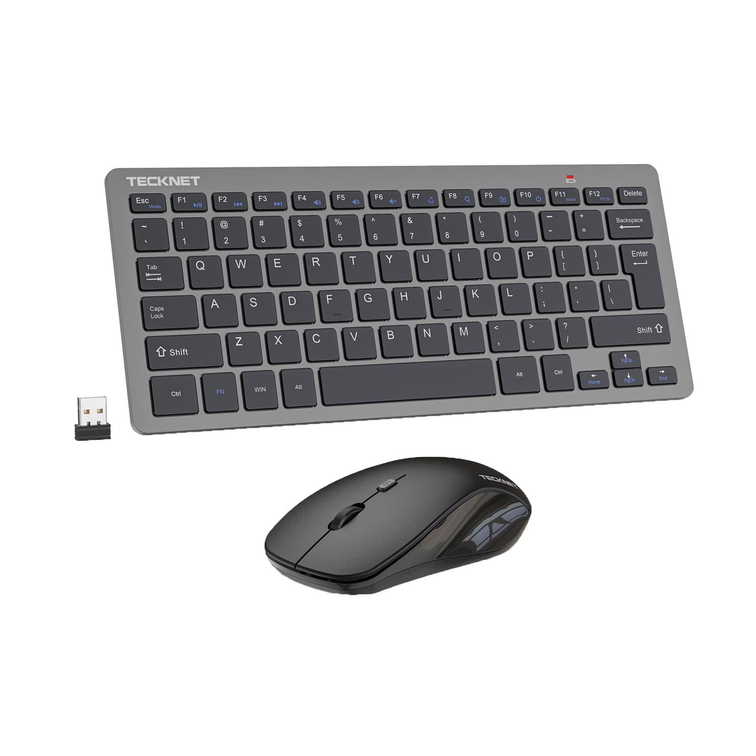 TECKNET Mini Wireless Keyboard and Mouse Combo 2.4GHz