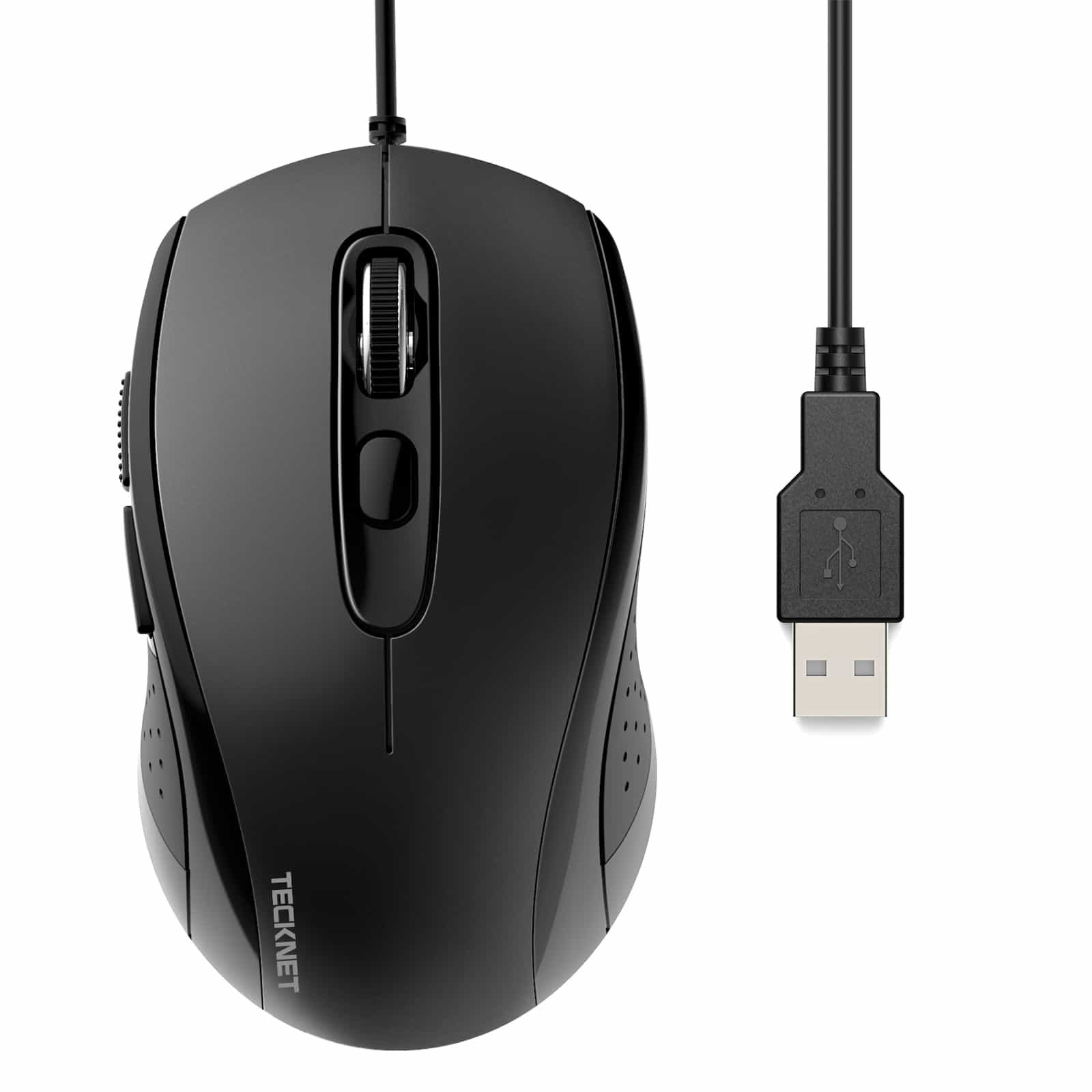 TECKNET Ergonomic 3600 DPI USB Wired Mouse