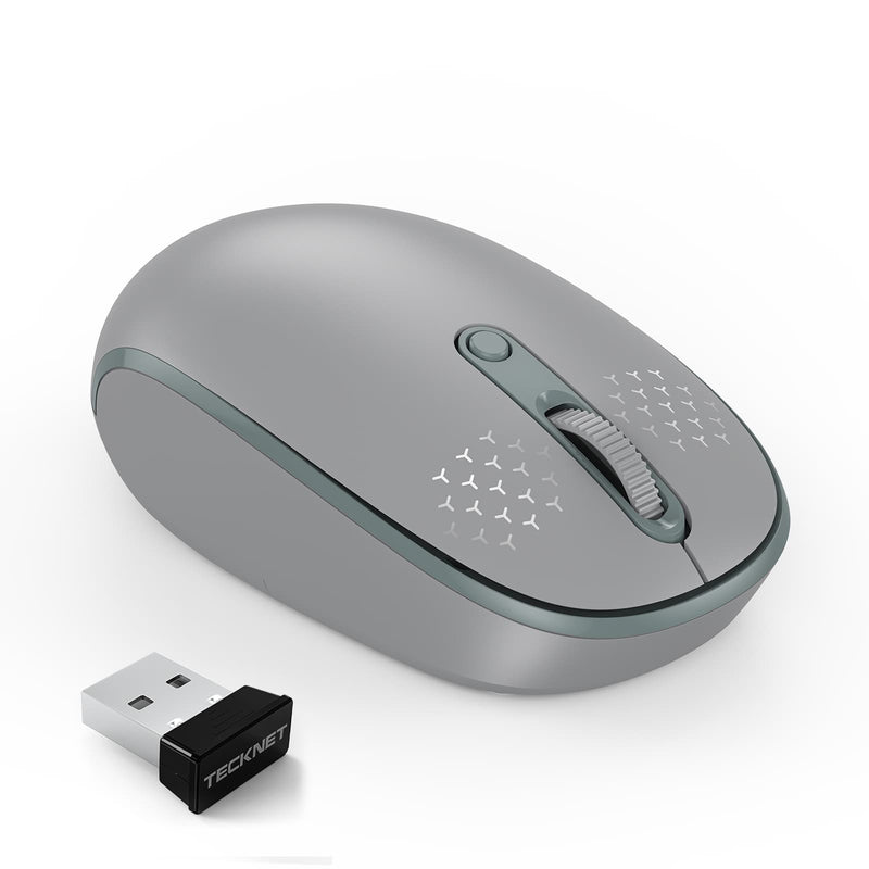 TECKNET 2.4G Silent Wireless Mouse with USB Receiver, 800/1200/1600 DP