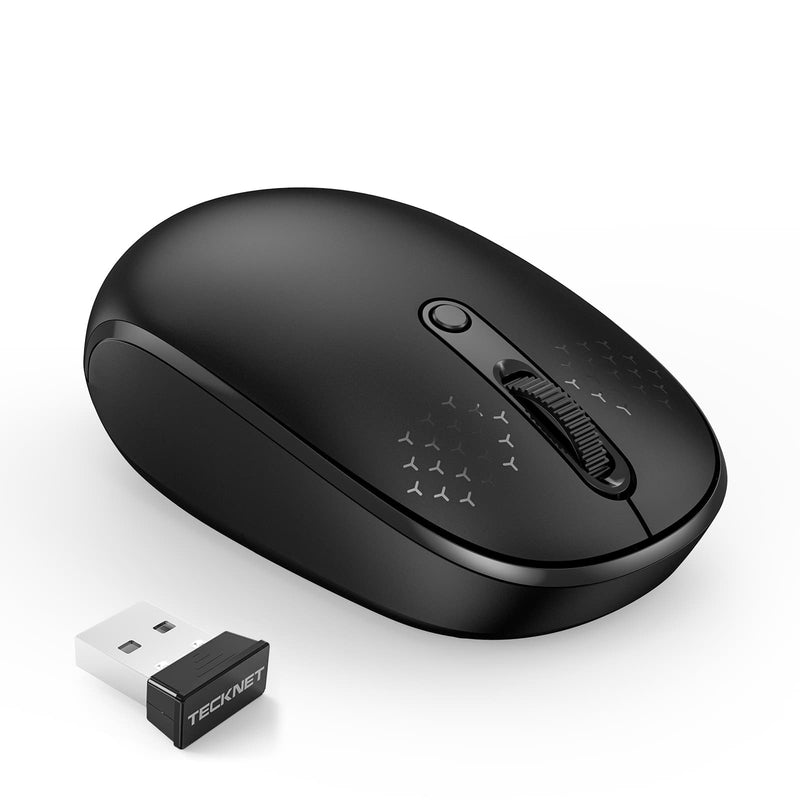 TECKNET 2.4G Silent Wireless Mouse with USB Receiver, 800/1200/1600 DPI