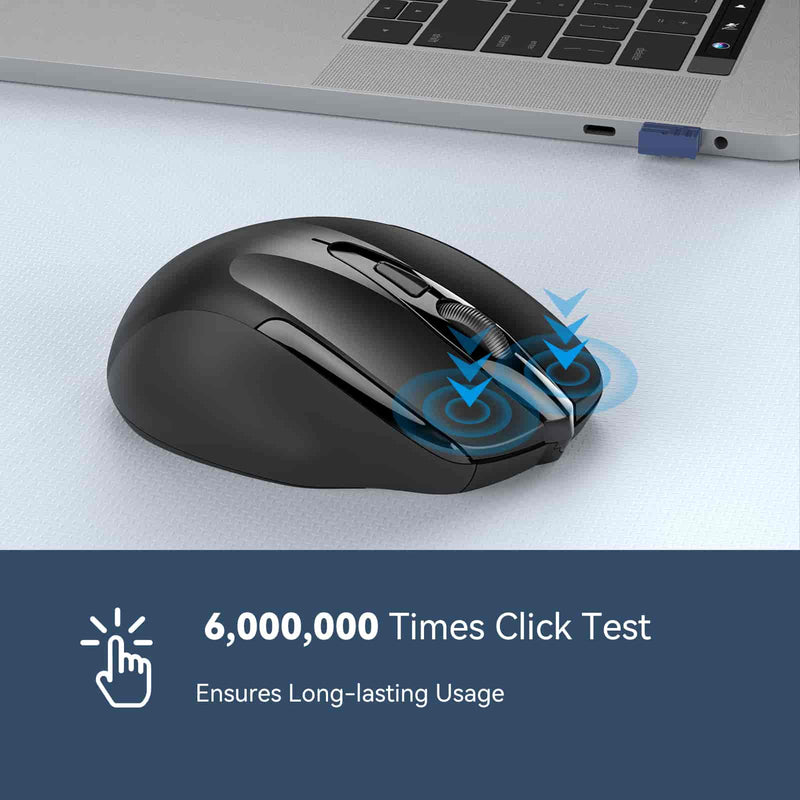 TECKNET 2.4G Wireless Silent Mouse with 6 Adjustable DPI