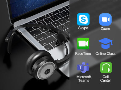TECKNET Wireless Mono Headset W/ Pogo Charging Dock