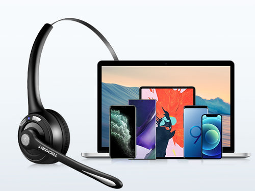 TECKNET Lightweight Wireless Headset With Mic TK-HS004