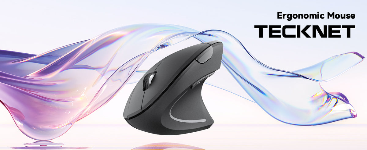TECKNET Ergonomic Mouse, 2.4G Wireless Silent Mouse with 4800 DPI