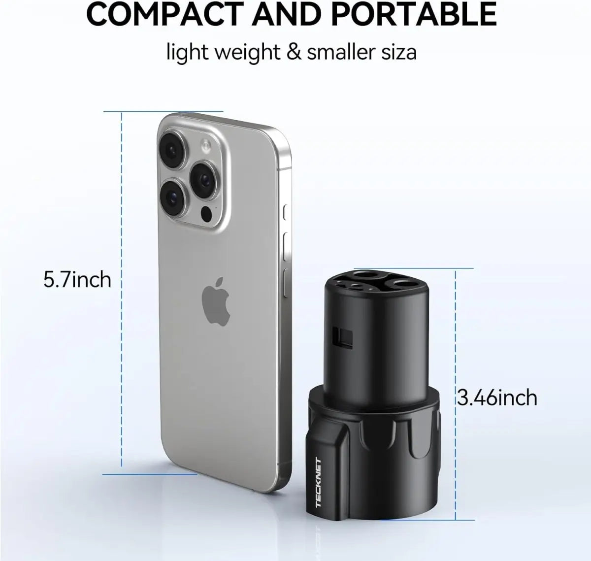 TECKNET J1772 to Tesla Charger Adapter, Max 80A 240V AC Fast Charging