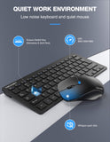 TECKNET Mini Wireless Keyboard and Mouse Combo 2.4GHz