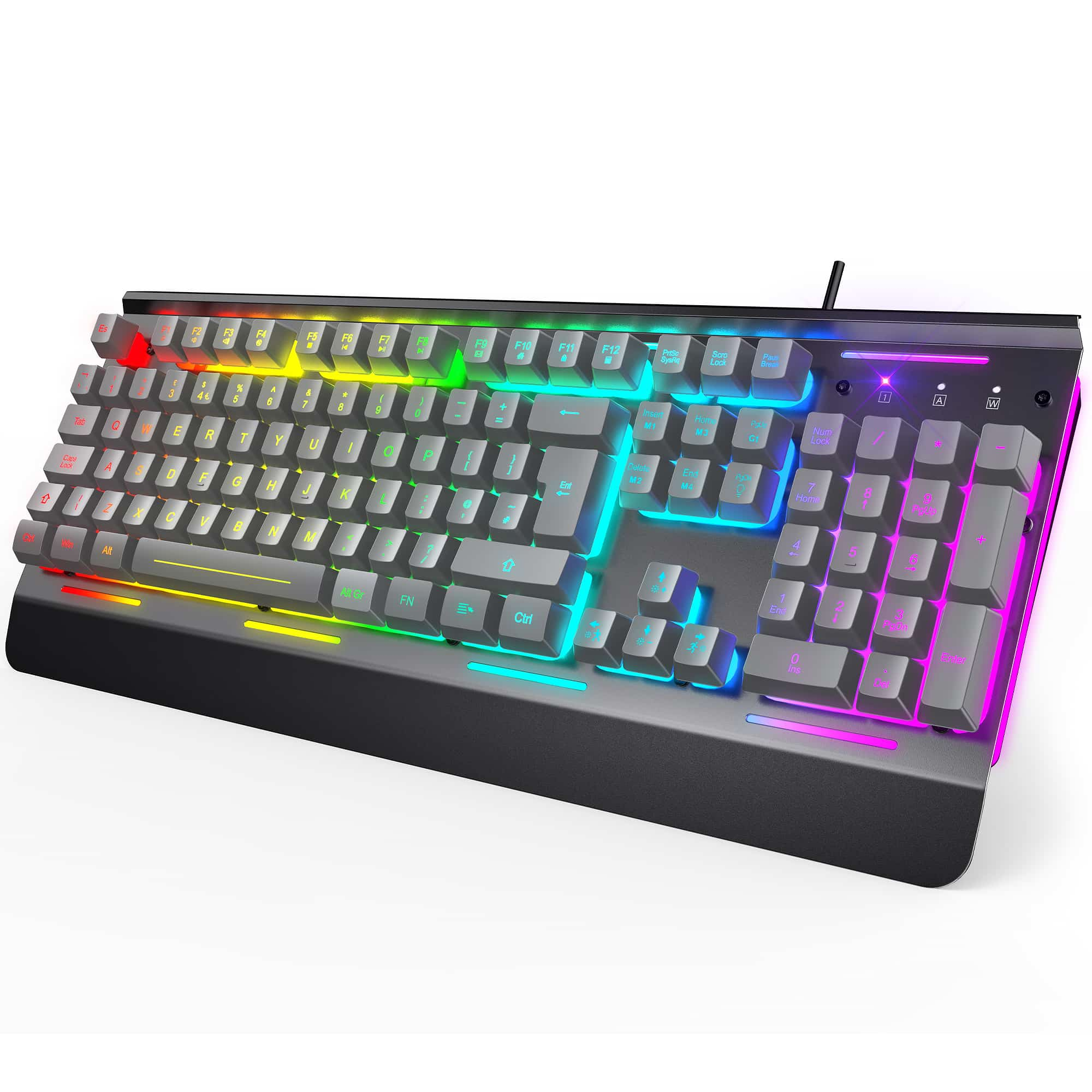 TECKNET RGB Gaming Keyboard with 105 Keys, All-Metal Panel