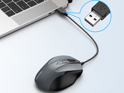 TECKNET Classic 4-level DPI Wired Ergonomic Mouse UM013
