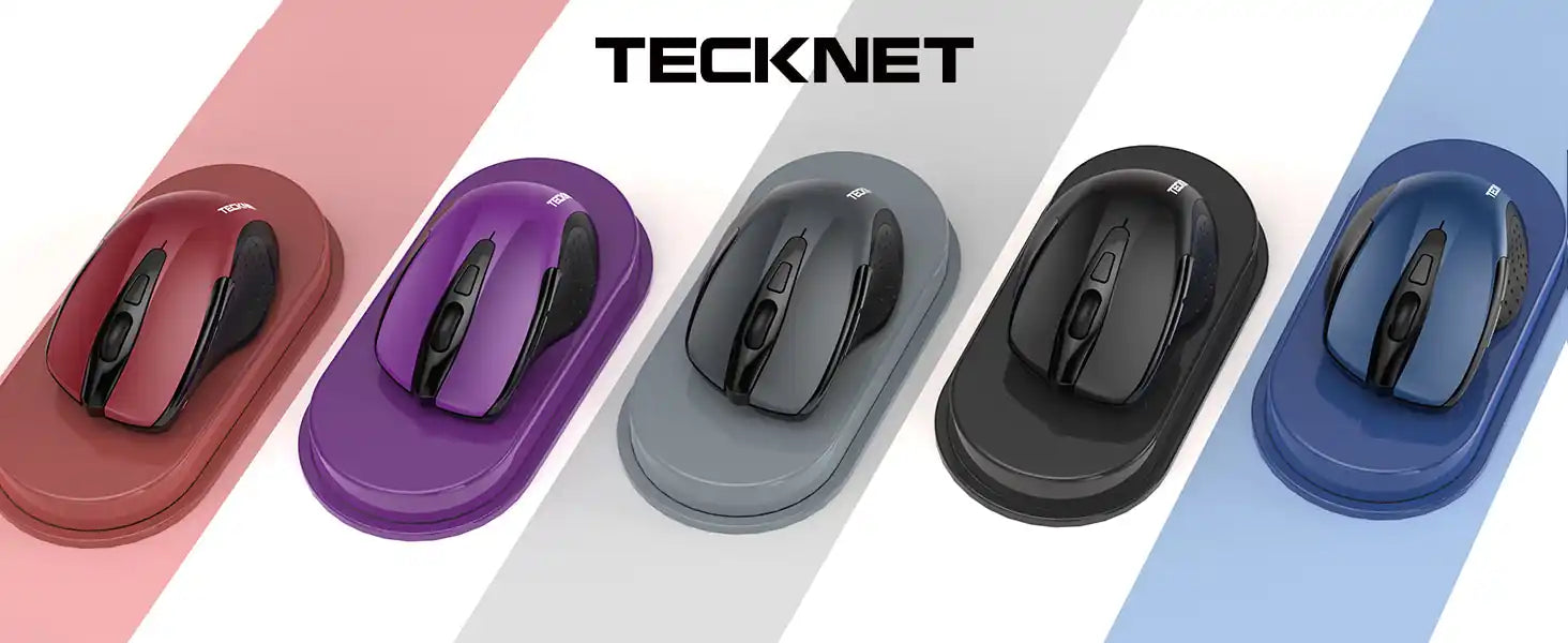 TECKNET Wireless Mouse Rechargeable 4800 DPI Silent Mouse 8 Buttons Bluetooth Mouse Electronics & PC