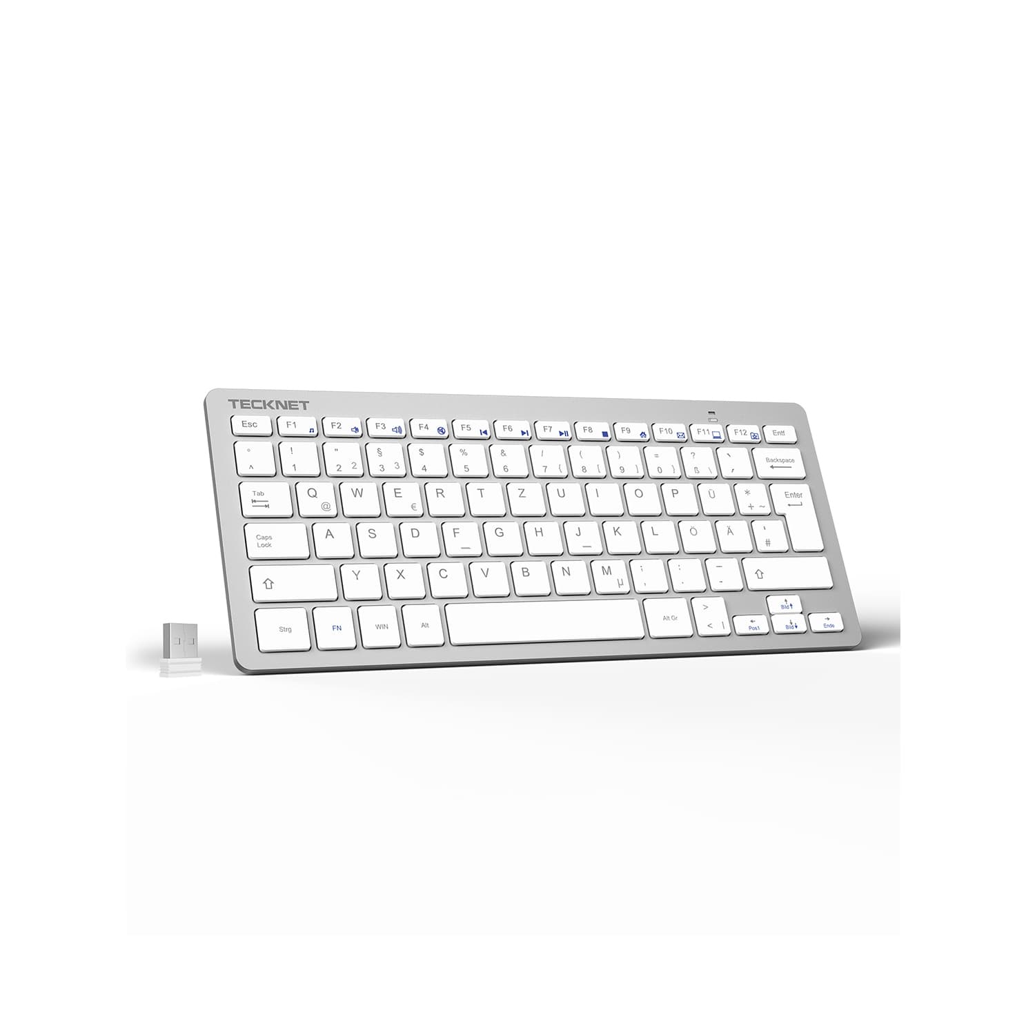 TECKNET 2.4G Slim Silent Wireless Keyboard