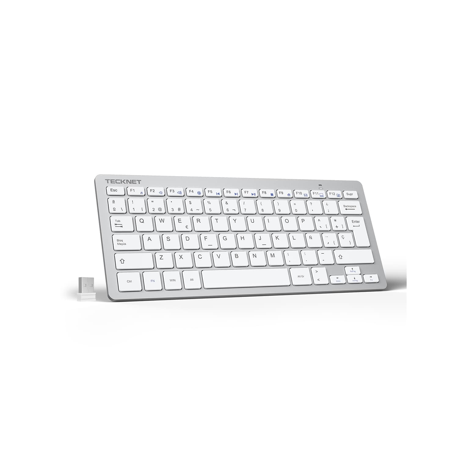 TECKNET 2.4G Slim Silent Wireless Keyboard