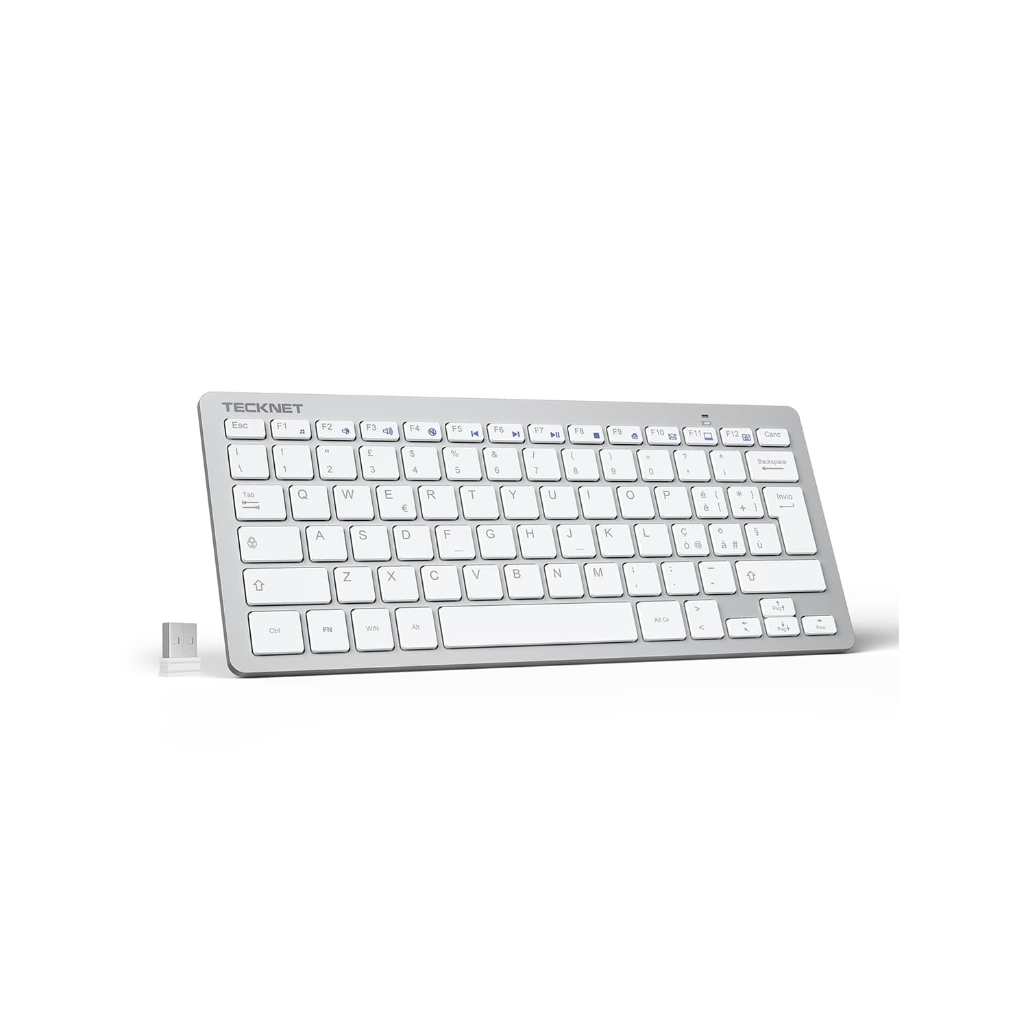 TECKNET 2.4G Slim Silent Wireless Keyboard