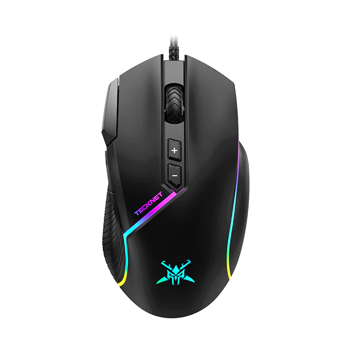 TECKNET Wired Gaming Mouse, 12,800 DPI with Optical Sensor, 8 Programmable Buttons