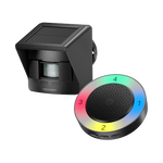 TECKNET Solar Wireless Driveway Alarm, 1/2 Mile Long Range PIR Motion Sensor Alert System with RGB Light & Custom Zone Alerts