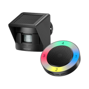 TECKNET Solar Wireless Driveway Alarm, 1/2 Mile Long Range PIR Motion Sensor Alert System with RGB Light & Custom Zone Alerts