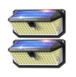 TECKNET 4200Lm 416 LED Solar Lights Outdoor Waterproof PIR Motion Sensor 3‑Sided 300° Wide Beam IP66 Weatherproof Solar Security Light