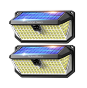 TECKNET 4200Lm 416 LED Solar Lights Outdoor Waterproof PIR Motion Sensor 3‑Sided 300° Wide Beam IP66 Weatherproof Solar Security Light