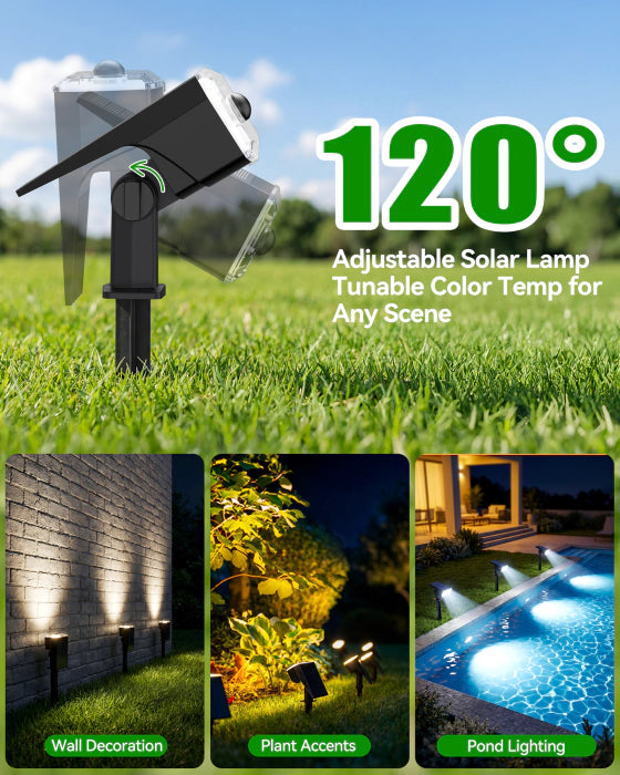 TECKNET 108 LED Outdoor Solar Spot Lights (4-Pack/6-Pack)TK-SL041