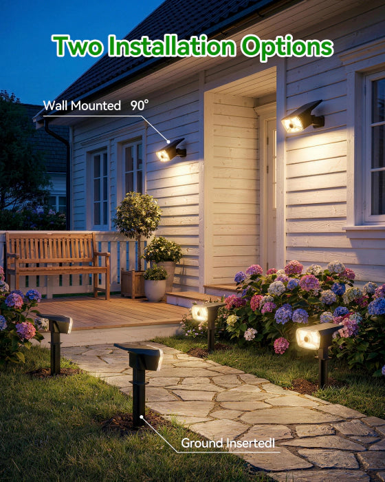 TECKNET 108 LED Outdoor Solar Spot Lights (4-Pack/6-Pack)TK-SL041