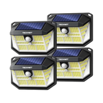 TECKNET 231‑LED Solar Security Light 25% High‑Efficiency Solar Panel 231 LED Beads 10‑12 Hours Working Runtime Outdoor Lighting