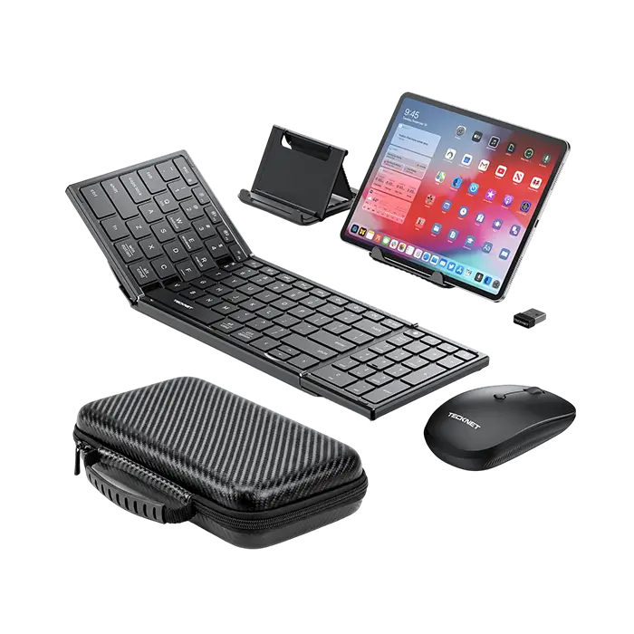 TECKNET Foldable Bluetooth Keyboard and Mouse Combo