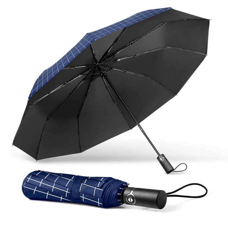TechRise Large Windproof Folding Umbrella with 10 Ribs, Auto Open Close