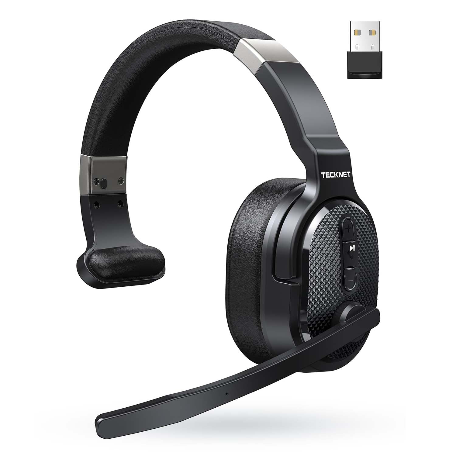 TECKNET Bluetooth Headset With ENC Dongle