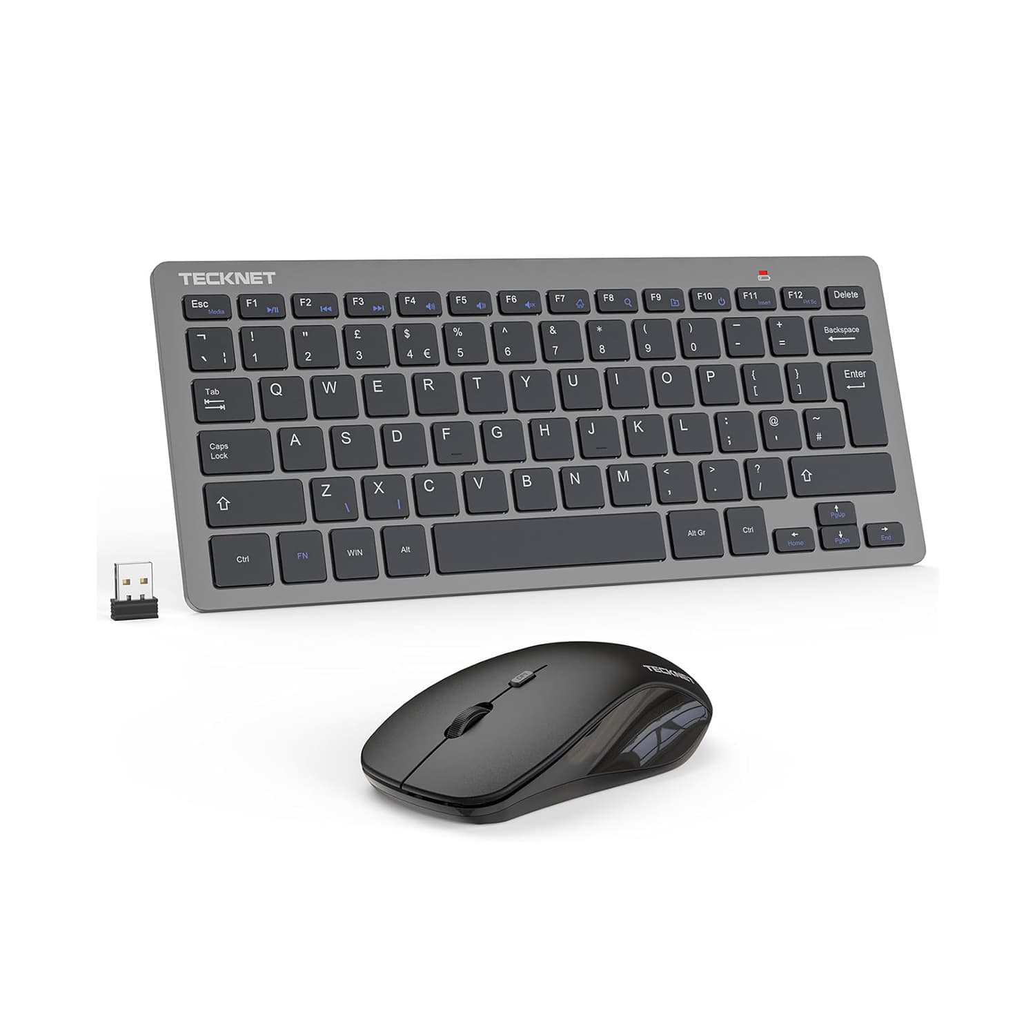 TECKNET Mini Wireless Keyboard and Mouse Combo 2.4GHz