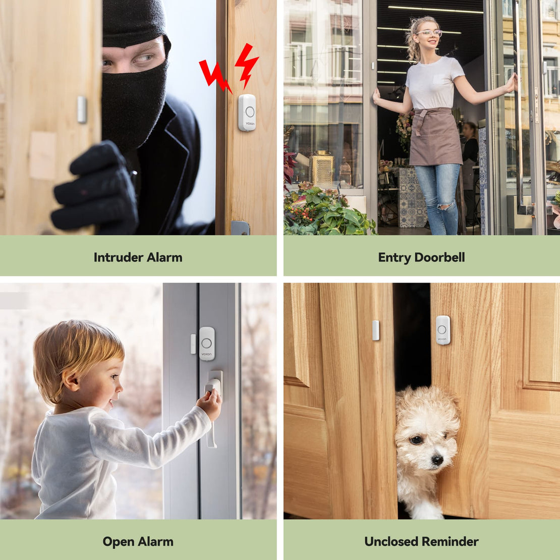 VOXON Personal Security Door Window Alarm Sensor for Home Security Kids Safety for Cars, Sheds, Caravans