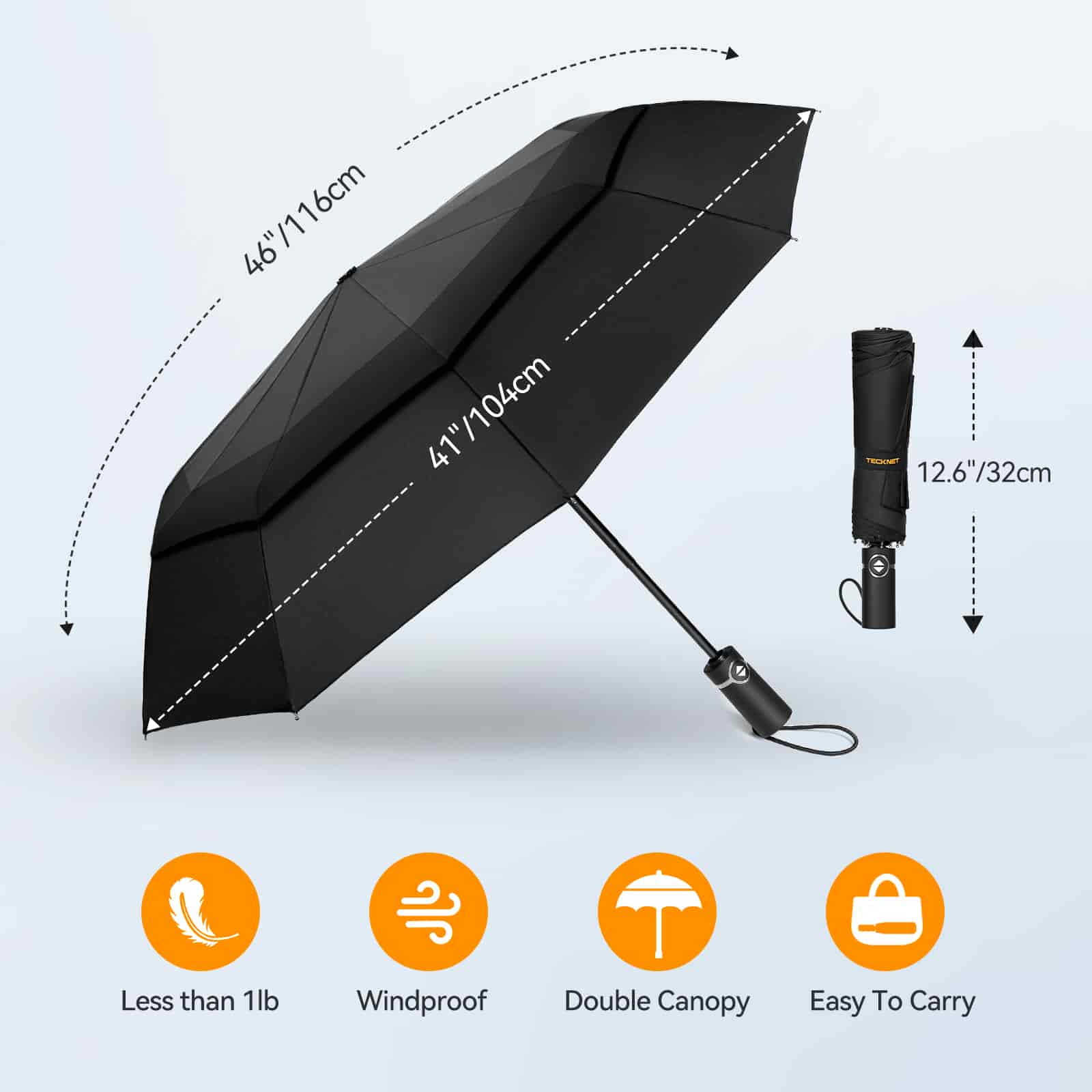 TECKNET Large Windproof Automatic Umbrella
