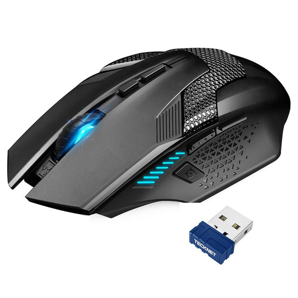 TECKNET Wireless Gaming Mouse, 2.4 Ghz Ergonomic PC Gaming Cordless Mouse 4800 DPI