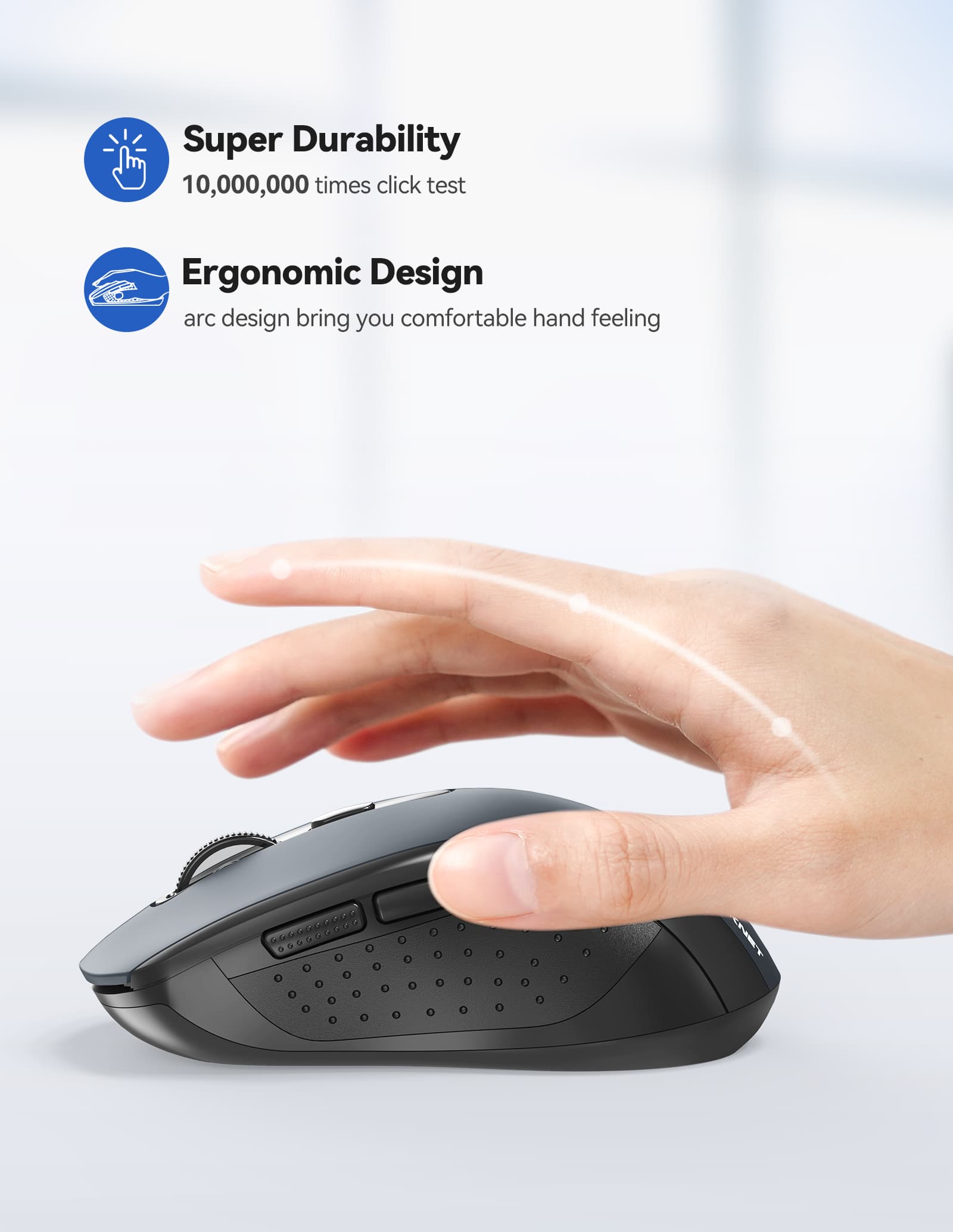 TECKNET 2.4G Wireless Mouse, Silent Mouse