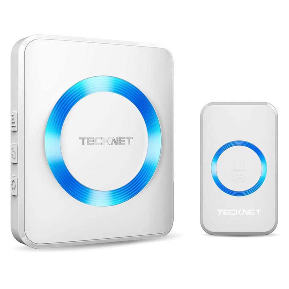 TECKNET Wireless Doorbell for Home, Waterproof Classroom Doorbell 1,300ft Range