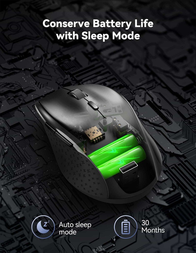 TechRise Wireless Mouse with 4800 DPI Compatible with Android/Windows/Linux