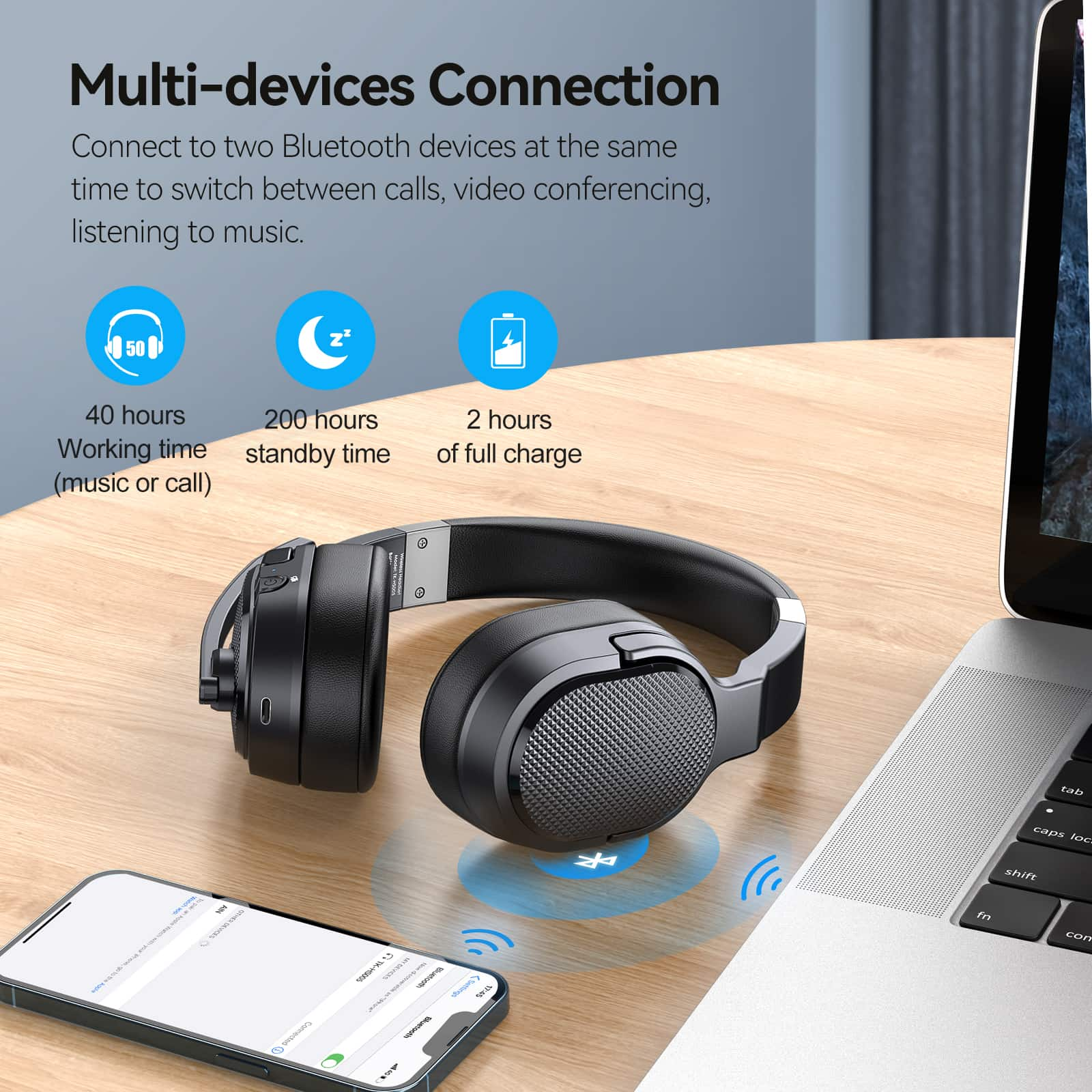 TECKNET Wireless Bluetooth Headset 3 EQ USB Dongle