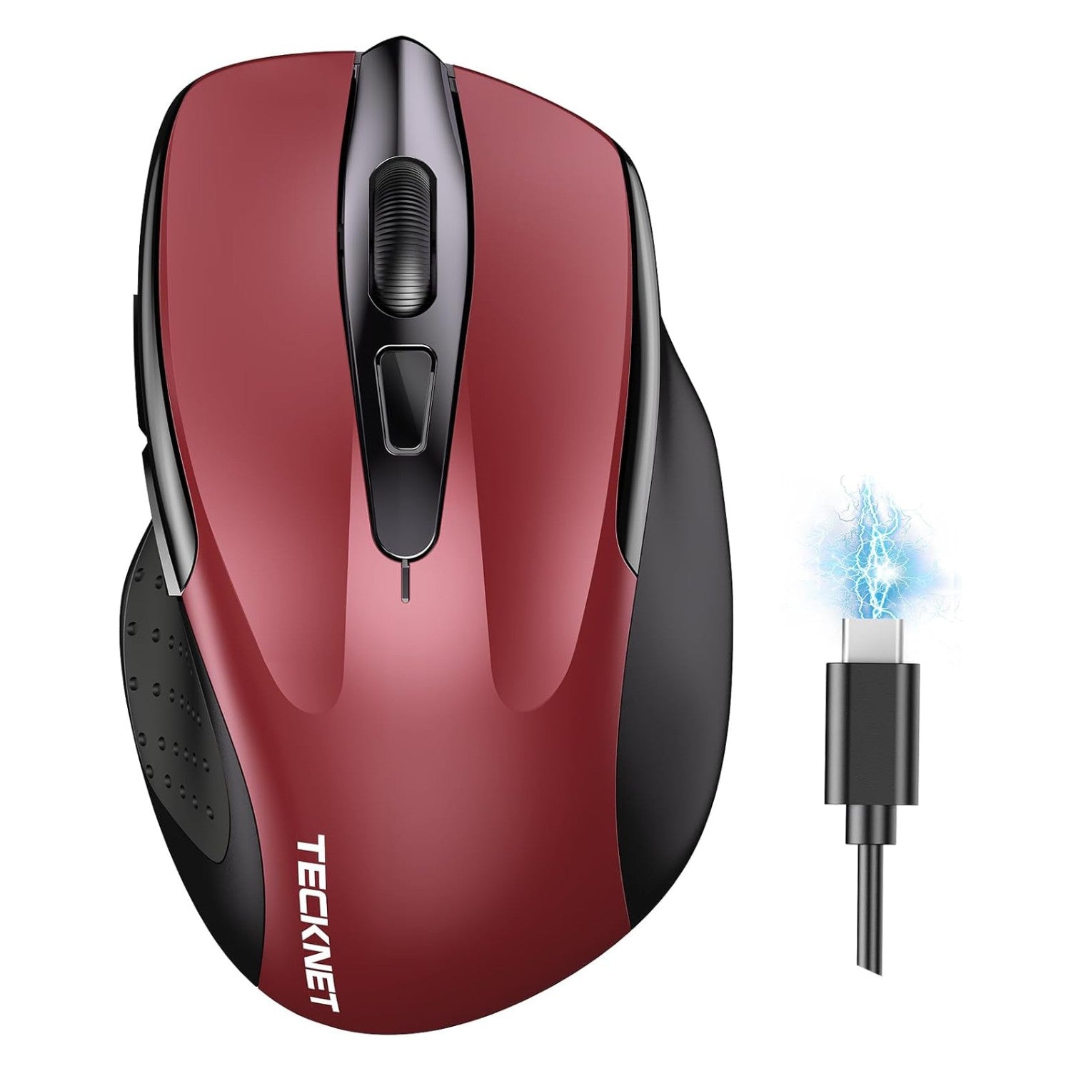 TECKNET Wireless Mouse Rechargeable 4800 DPI Silent Mouse 8 Buttons Bluetooth Mouse