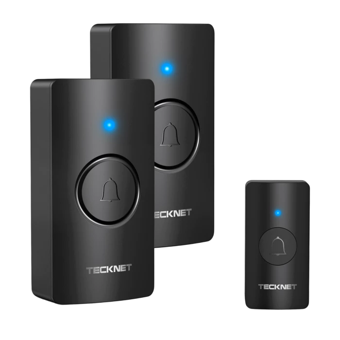 TECKNET Wireless Doorbell, Battery-Powered Door Bell Ringer with 1400ft Range