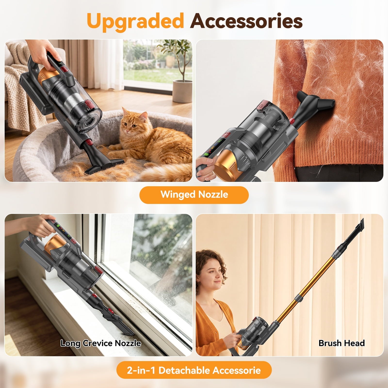 TechRise Basic 650W/55kPa Lightweight Cordless Vacuum,70Mins Runtime Handheld Cleaner for Pet Hair & Home Daily Cleaning