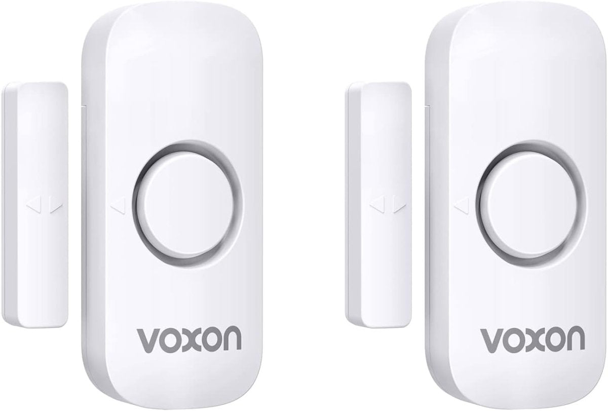TECKNETDoor Alarms for Kids Safety, VOXON Window Alarm Door Alarm for Home Security Personal Security Window Alarms Sensor Burglar Door Alarm for Pool, Cars, Sheds, Caravans DIY Kit Pack of 2 - [Color/Material] [Main Feature] for [Target Device/Scenario]
