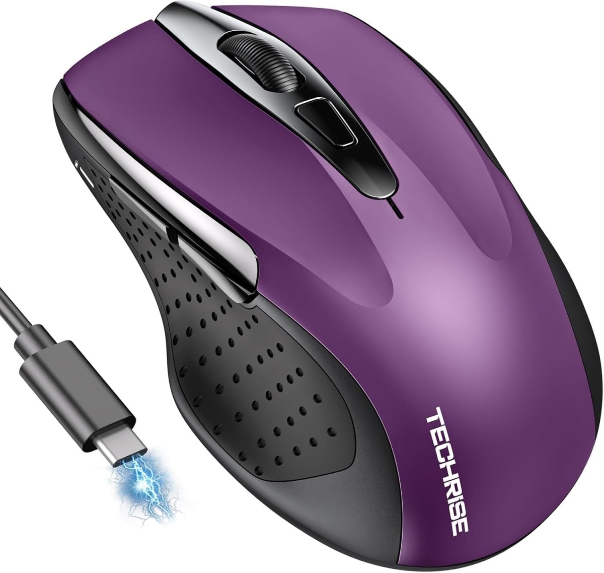 TECKNETRechargeable Wireless Mouse,Bluetooth Mouse(BT5.0/3.0 & 2.4G),Wireless Mouse with USB Receiver,4800 DPI Optical Tracking,6 Adjustable DPI,Ergonomic Grips,6 Buttons - [Color/Material] [Main Feature] for [Target Device/Scenario]
