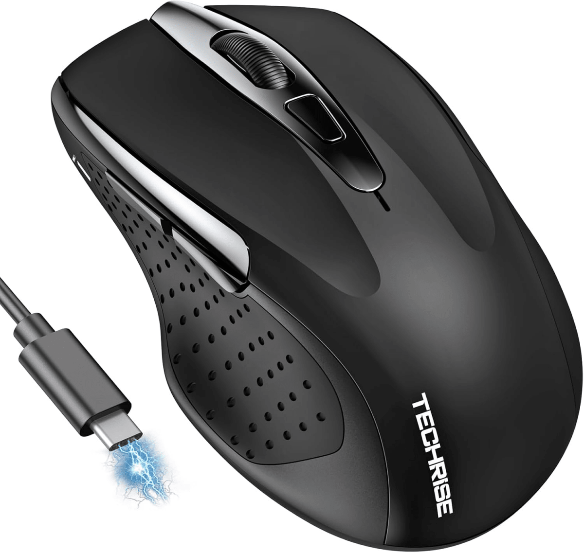 TECKNETTechRise Ratón Bluetooth, Raton Inalámbrico Recargable(BT5.0/3.0 & 2.4G), 4800 dpi, Mouse Silencioso de 8 Botones, Compatible con Laptop, Mac, Notebook - [Color/Material] [Main Feature] for [Target Device/Scenario]