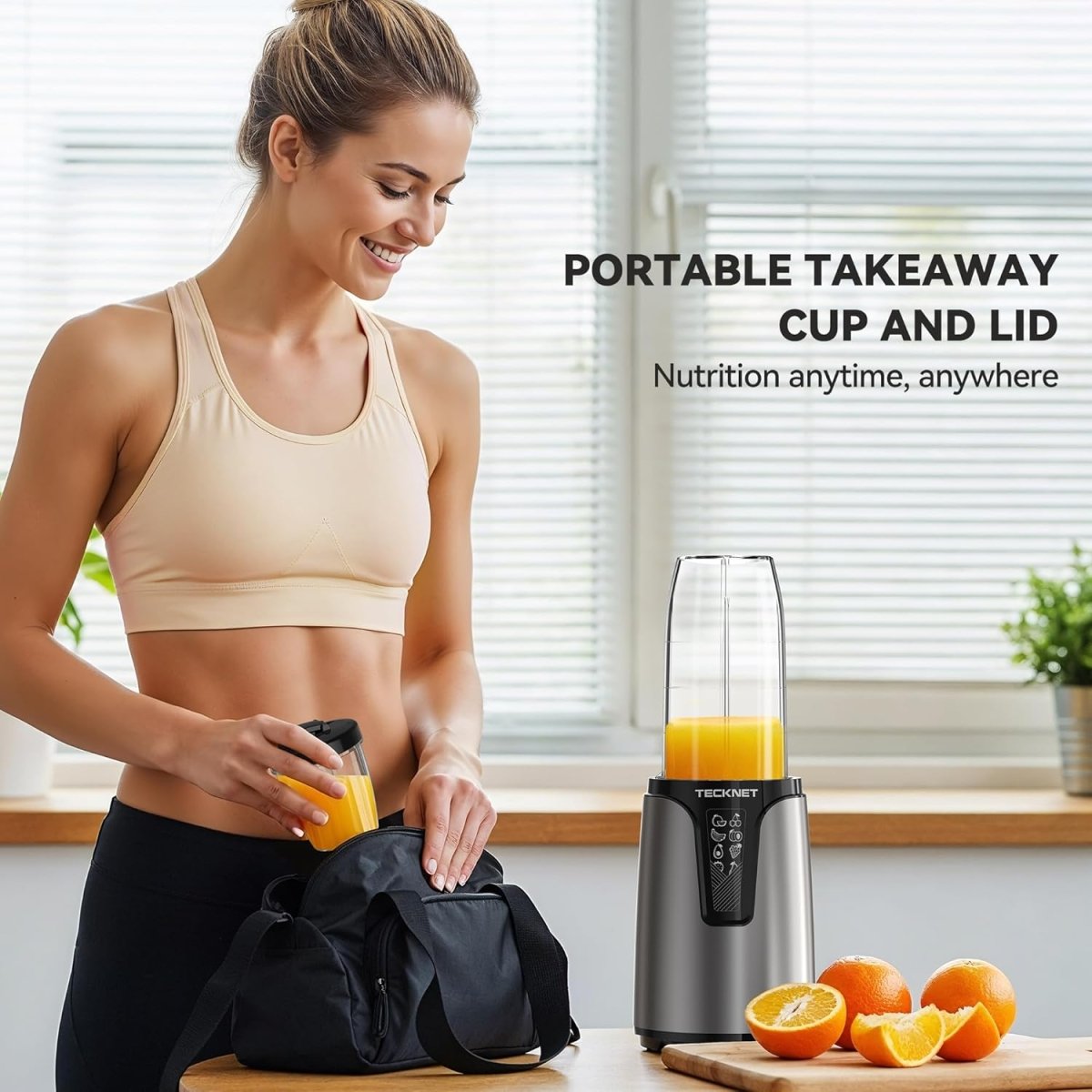 TECKNETTECKNET 1000W Bullet Blender with 2 BPA - Free Cup - [Color/Material] [Main Feature] for [Target Device/Scenario]