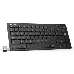 TECKNETTECKNET 2.4G Slim Silent Wireless Keyboard - [Color/Material] [Main Feature] for [Target Device/Scenario]
