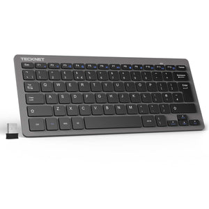 TECKNETTECKNET 2.4G Slim Silent Wireless Keyboard - [Color/Material] [Main Feature] for [Target Device/Scenario]