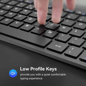TECKNETTECKNET 2.4G Slim Silent Wireless Keyboard - [Color/Material] [Main Feature] for [Target Device/Scenario]