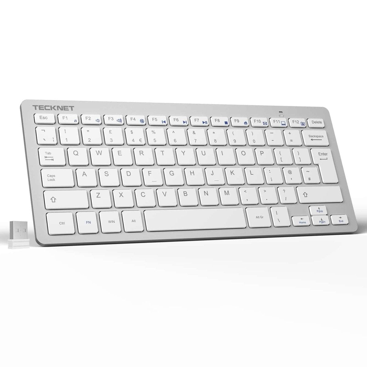 TECKNETTECKNET 2.4G Slim Silent Wireless Keyboard - [Color/Material] [Main Feature] for [Target Device/Scenario]