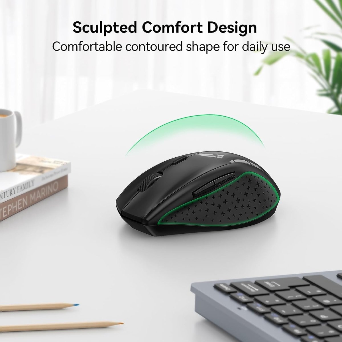 TECKNETTECKNET 2.4G Wireless Mouse 6 - Level 4800 DPI - [Color/Material] [Main Feature] for [Target Device/Scenario]